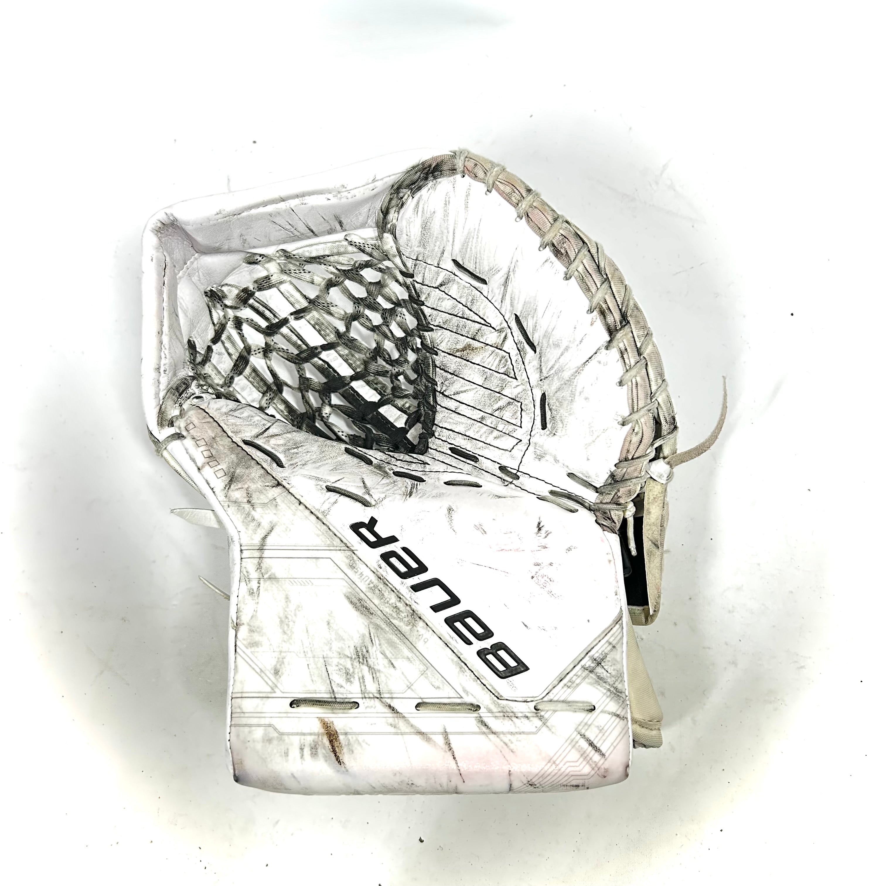 Bauer Supreme Mach - Gant de gardien Pro Stock d'occasion (blanc)